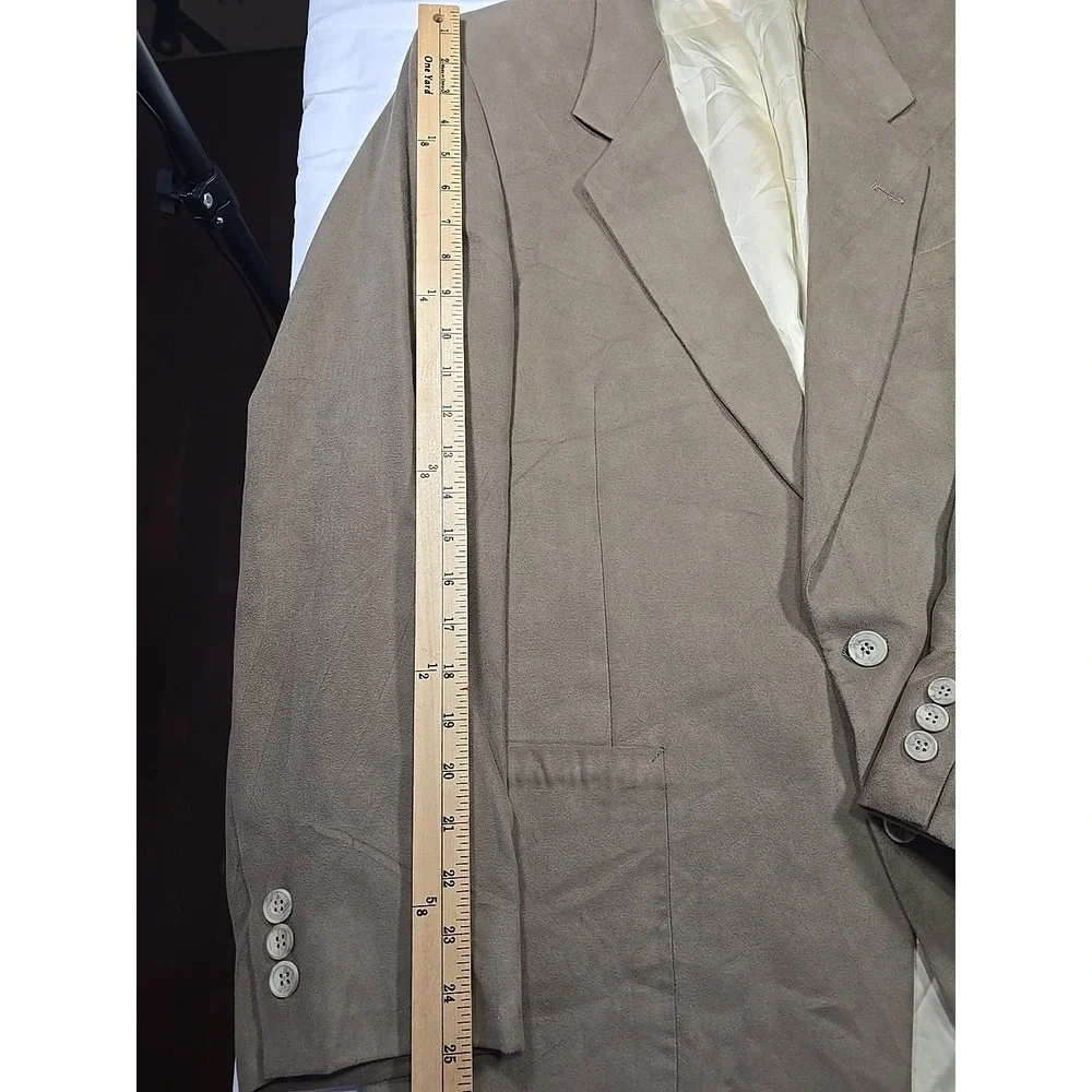 Nino Cerruti Men's‎ Brown Nova Faux Suede Blazer Sport Coat Jacket 40R Rare